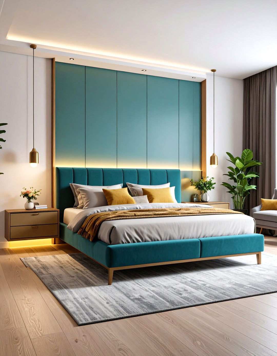 Accent Furniture Highlighting - 24 Neon Bedroom Ideas