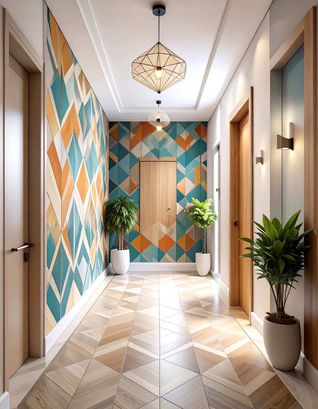 Accent Wall Creation - 24 Narrow Hallway Ideas