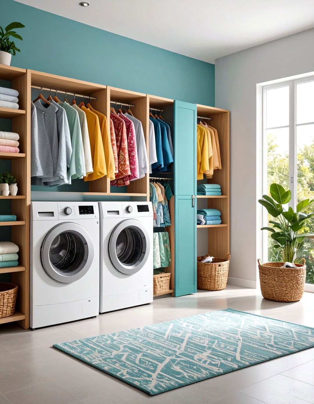 Accordion Folding Door with Fabric Panels - 24 Laundry Room Door Ideas