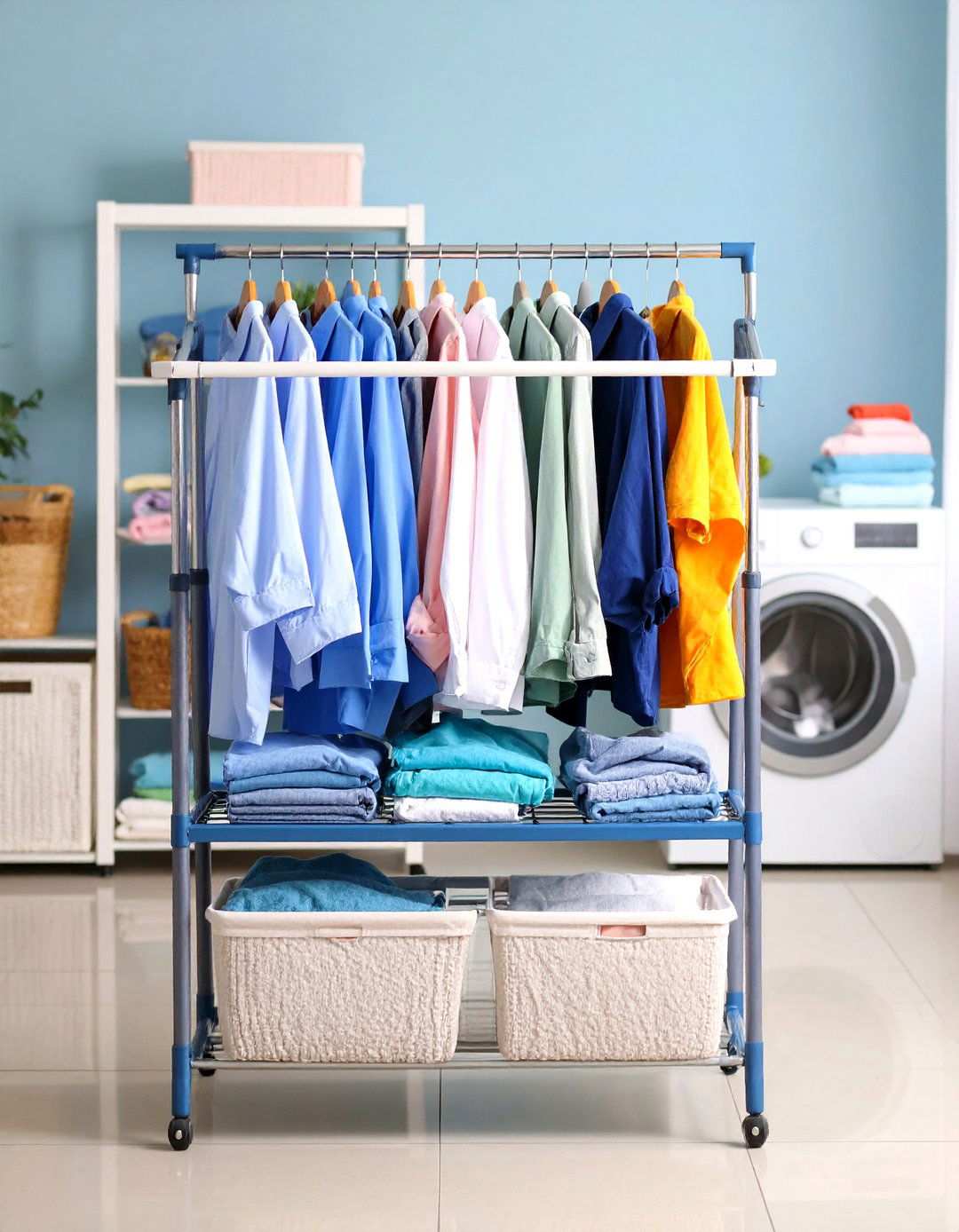 Accordion Style Expandable Rack - 24 Laundry Room Drying Rack Ideas