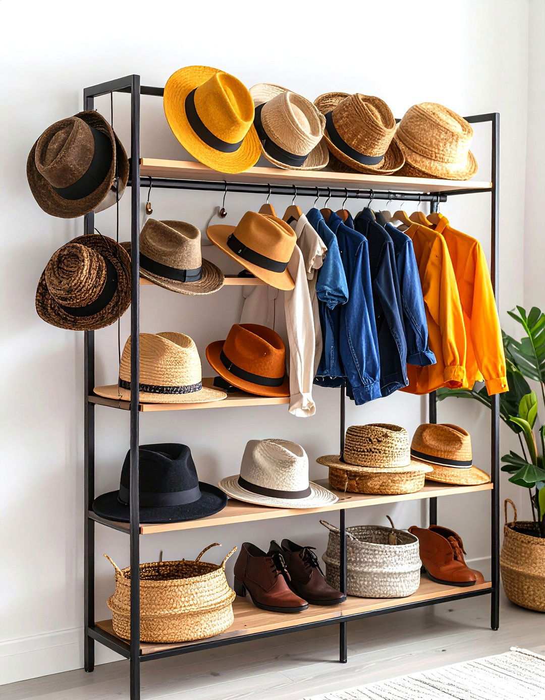 Accordion Style Wall Racks - 24 Hat Storage Ideas