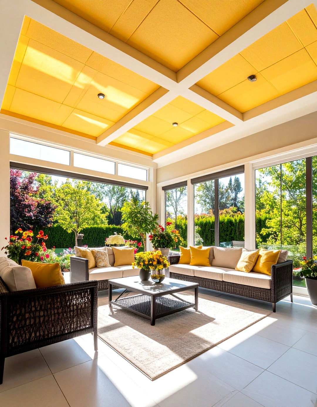 Acoustic Foam Sunroom Ceiling Panels - 24 Sunroom Ceiling Ideas