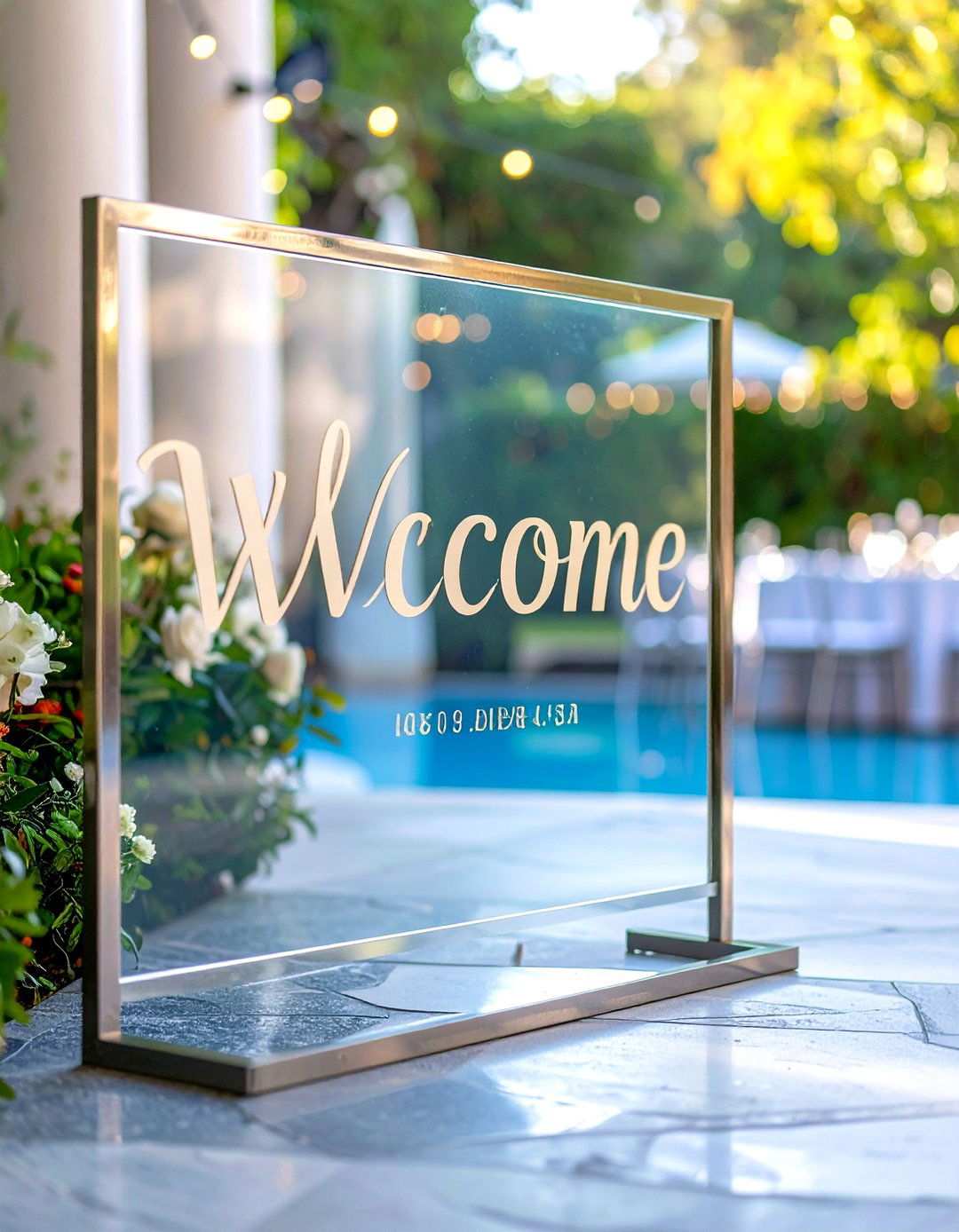 Acrylic Welcome Board Display - 24 Wedding Sign Ideas
