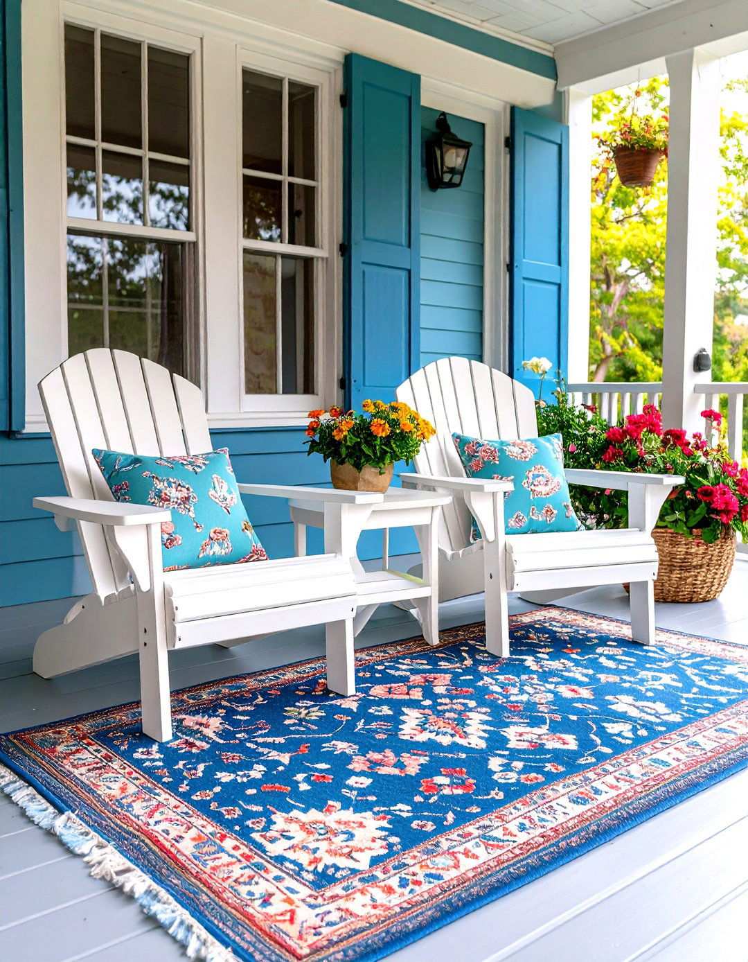 Adirondack Chair Seating Porch - 24 Small Cape Cod Front Porch Ideas