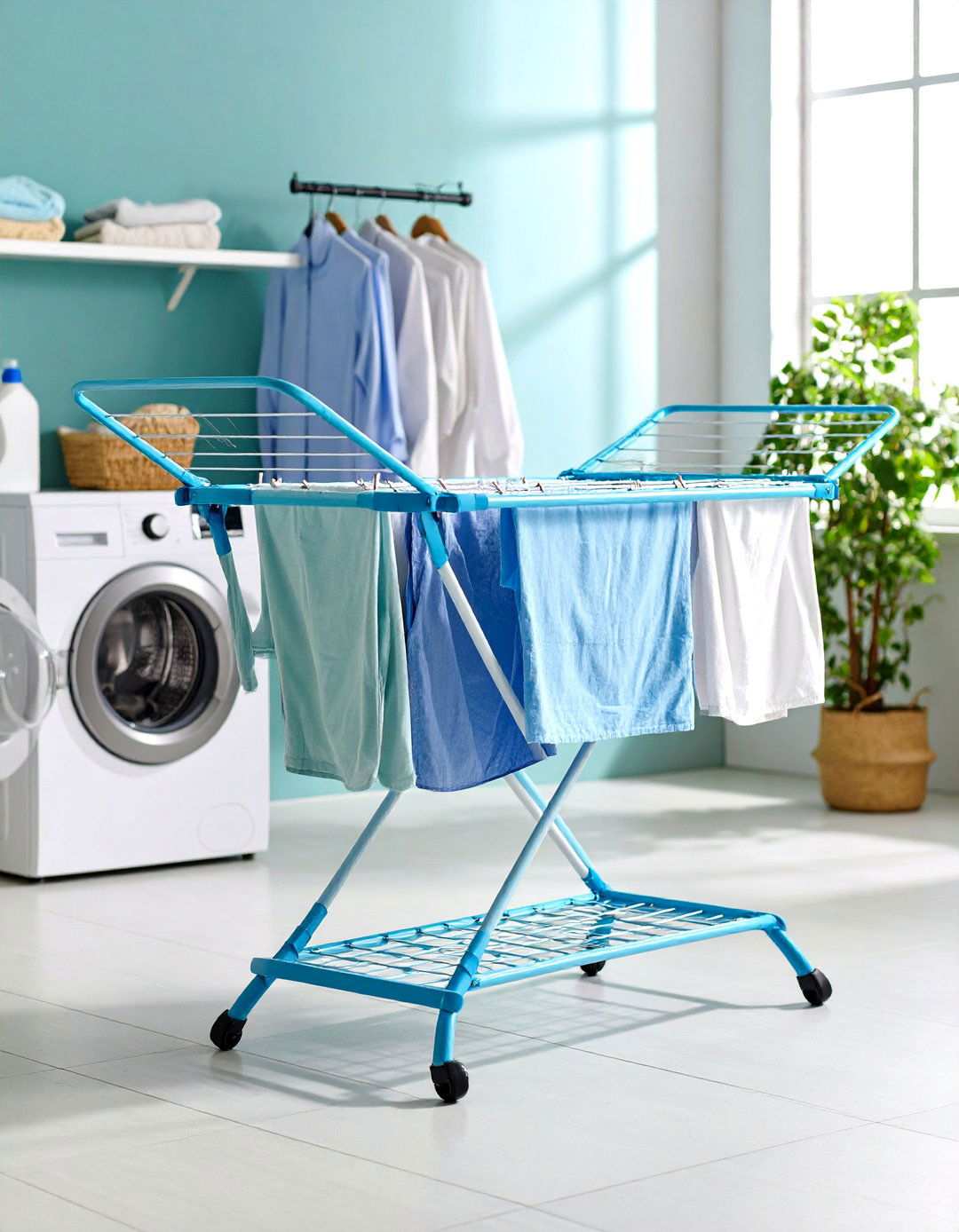 Adjustable Height Drying Rack - 24 Laundry Room Drying Rack Ideas