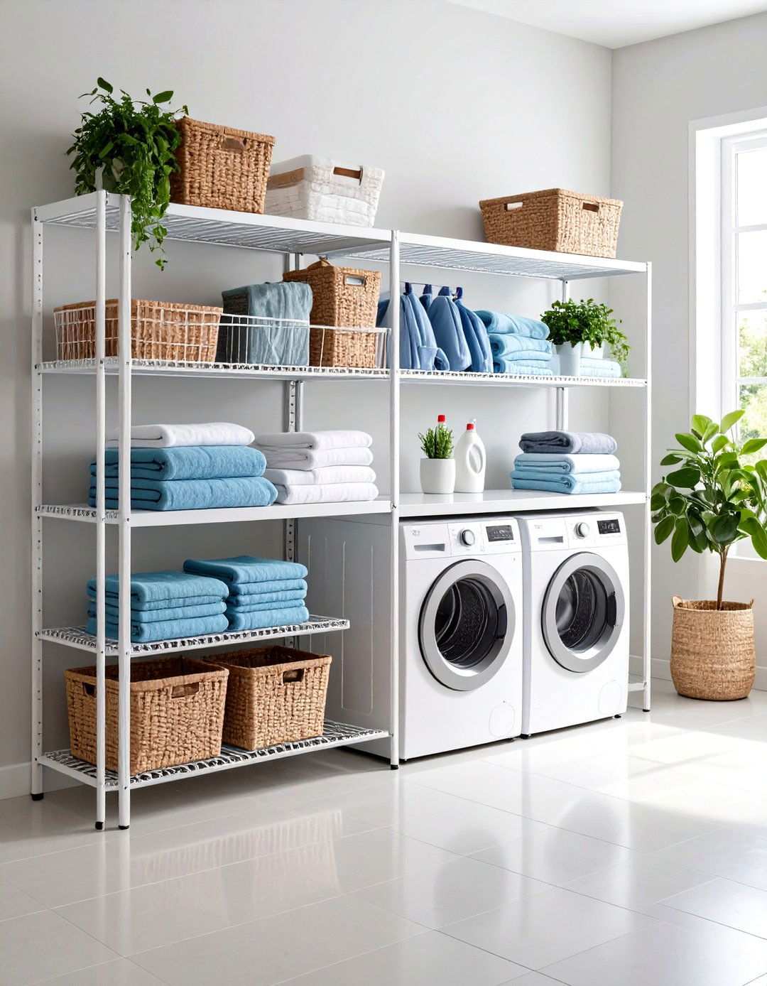 Adjustable Height Wire Systems - 24 Laundry Room Shelving Ideas
