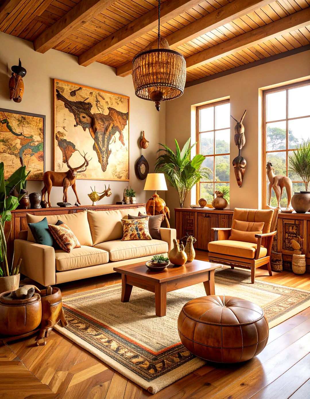 African Safari Trophy Room Theme - 24 Hunting Trophy Room Ideas