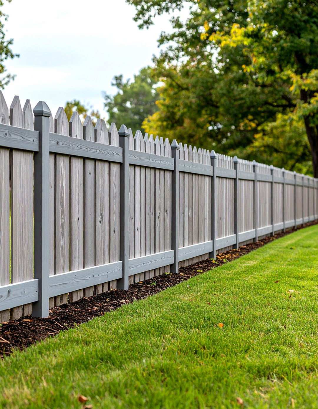 Aged Cedar Wood Grain Vinyl Fence - 24 Vinyl Fence Colors