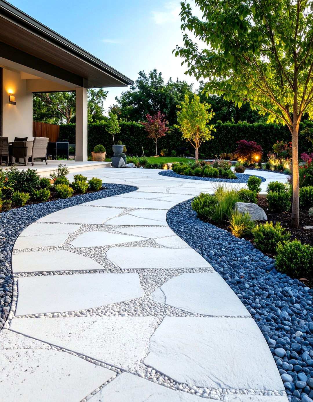 Aggregate Concrete Texture Surfaces - 24 Mid-century Modern Patio Ideas