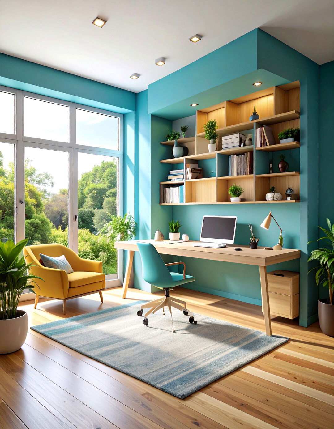 Alcove Office Sanctuary - 24 Living Room Nook Ideas