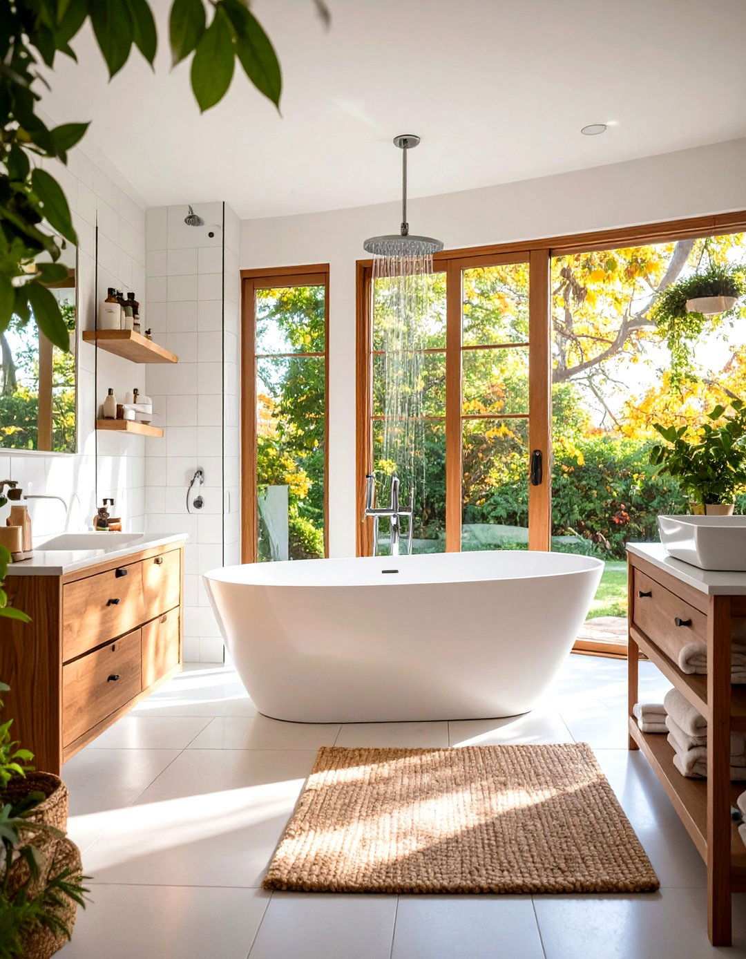 Alcove Tub Shower Combo with Subway Tile - 24 Tub-shower Combo Ideas