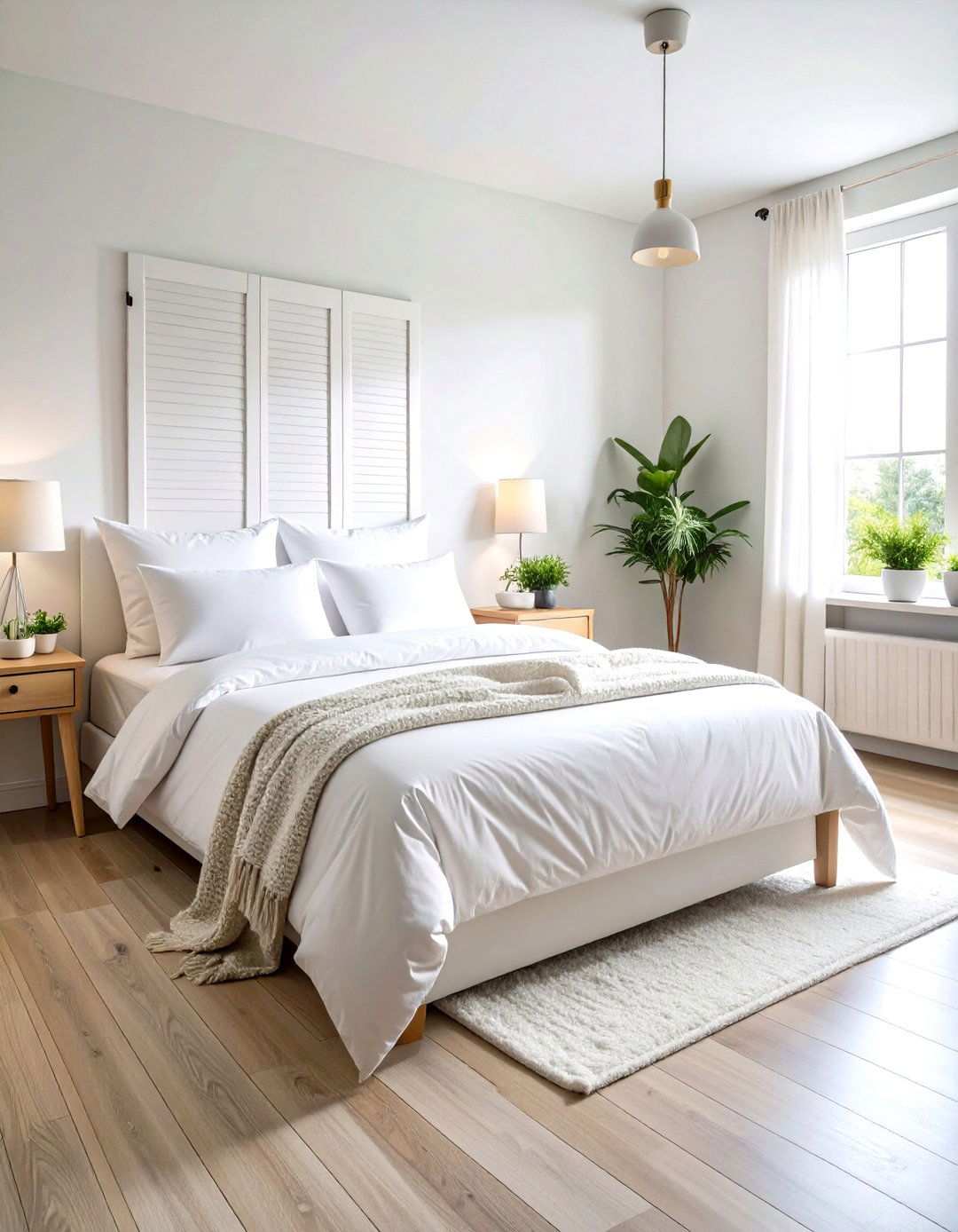 All White Bedding Foundation - 24 Minimalist Dorm Room Ideas