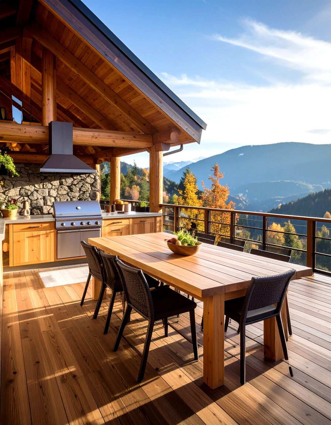 Alpine Chalet Rooftop Kitchen Design - 24 Rooftop Kitchen Ideas