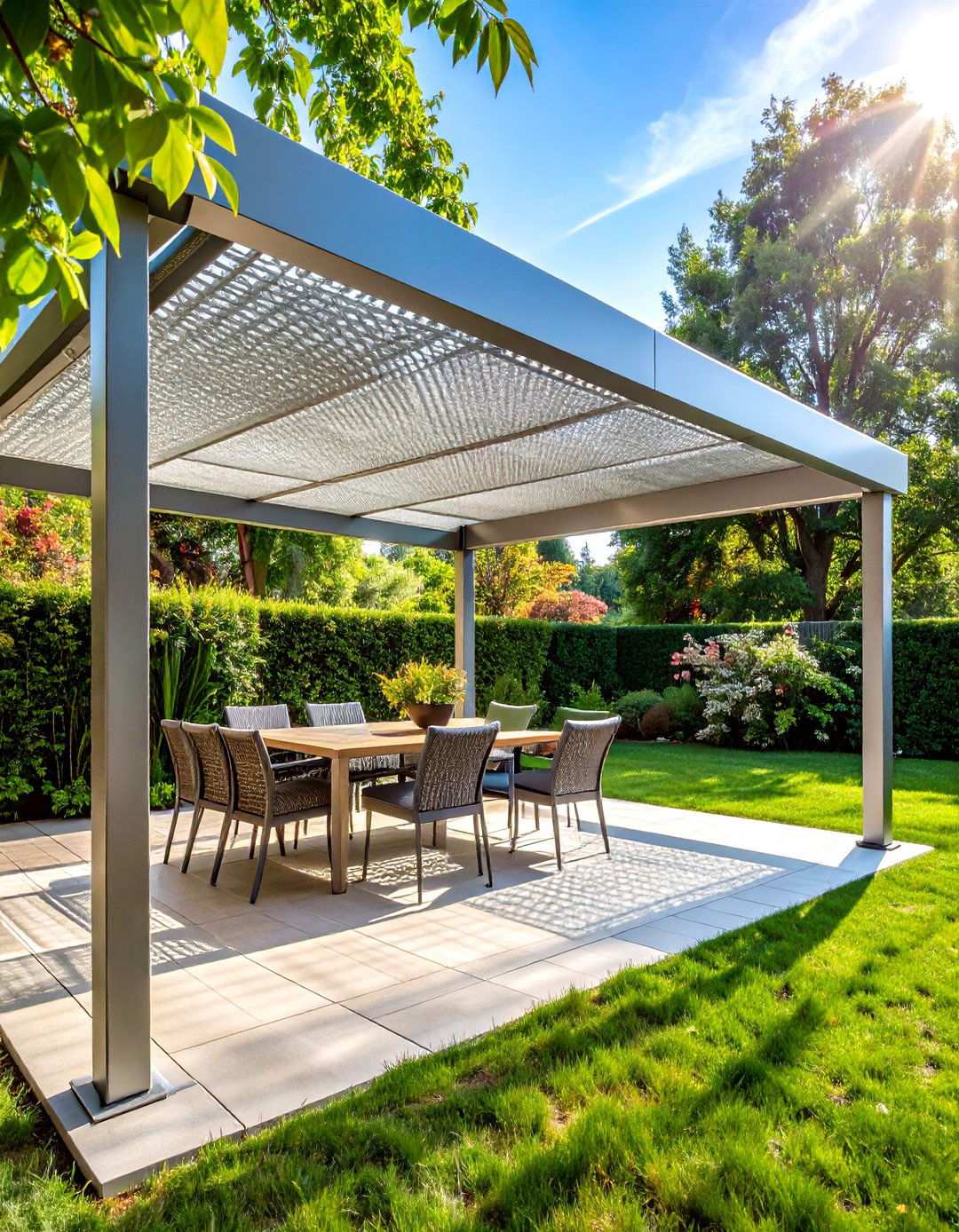 Aluminum Shade Cloth Screen - 24 Pergola Roof Ideas