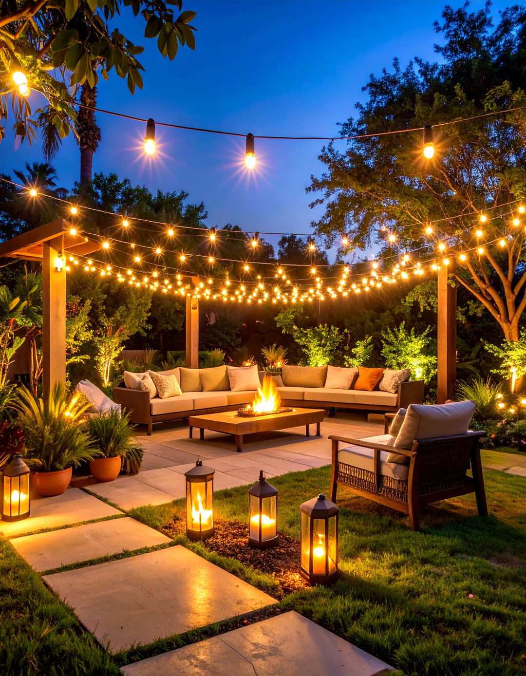 Ambient Lighting Evening Oasis - 24 Outdoor Decor Ideas