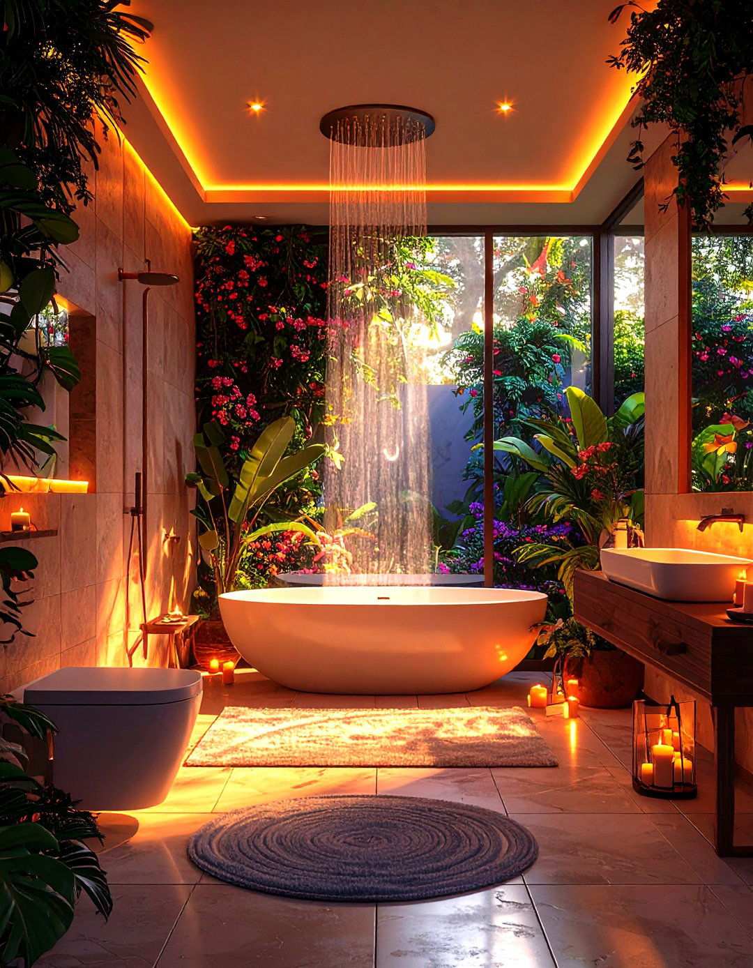 Ambient Mood Lighting with Warm LED Technology - 24 Shower Lighting Ideas