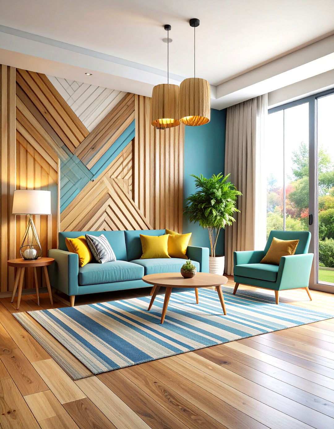 Angled Board and Batten Patterns - 24 Wood Trim Accent Wall Ideas