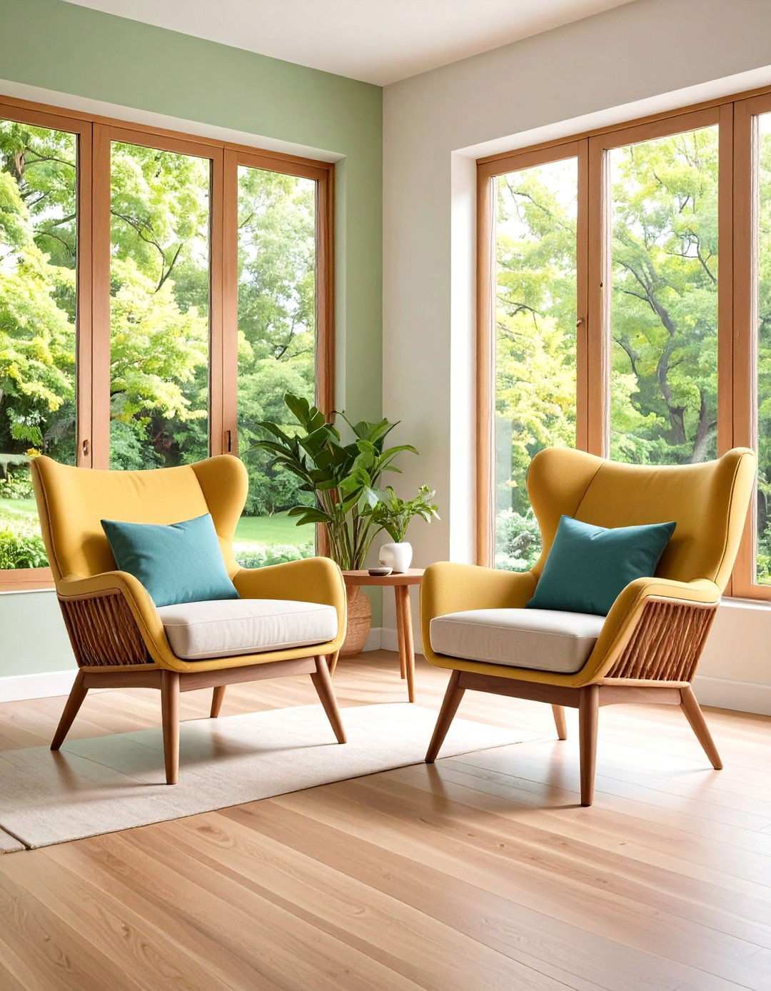 Angled Chair Dynamic Arrangement - 24 Living Room Layout Ideas