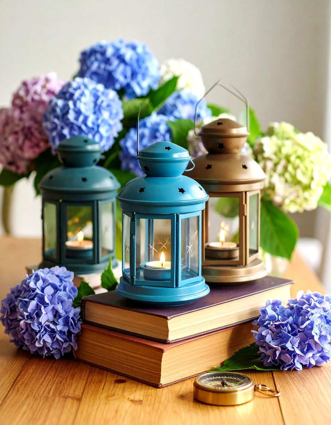 Antique Bronze Lanterns with Literary Elements - 24 Lantern Centerpiece Ideas