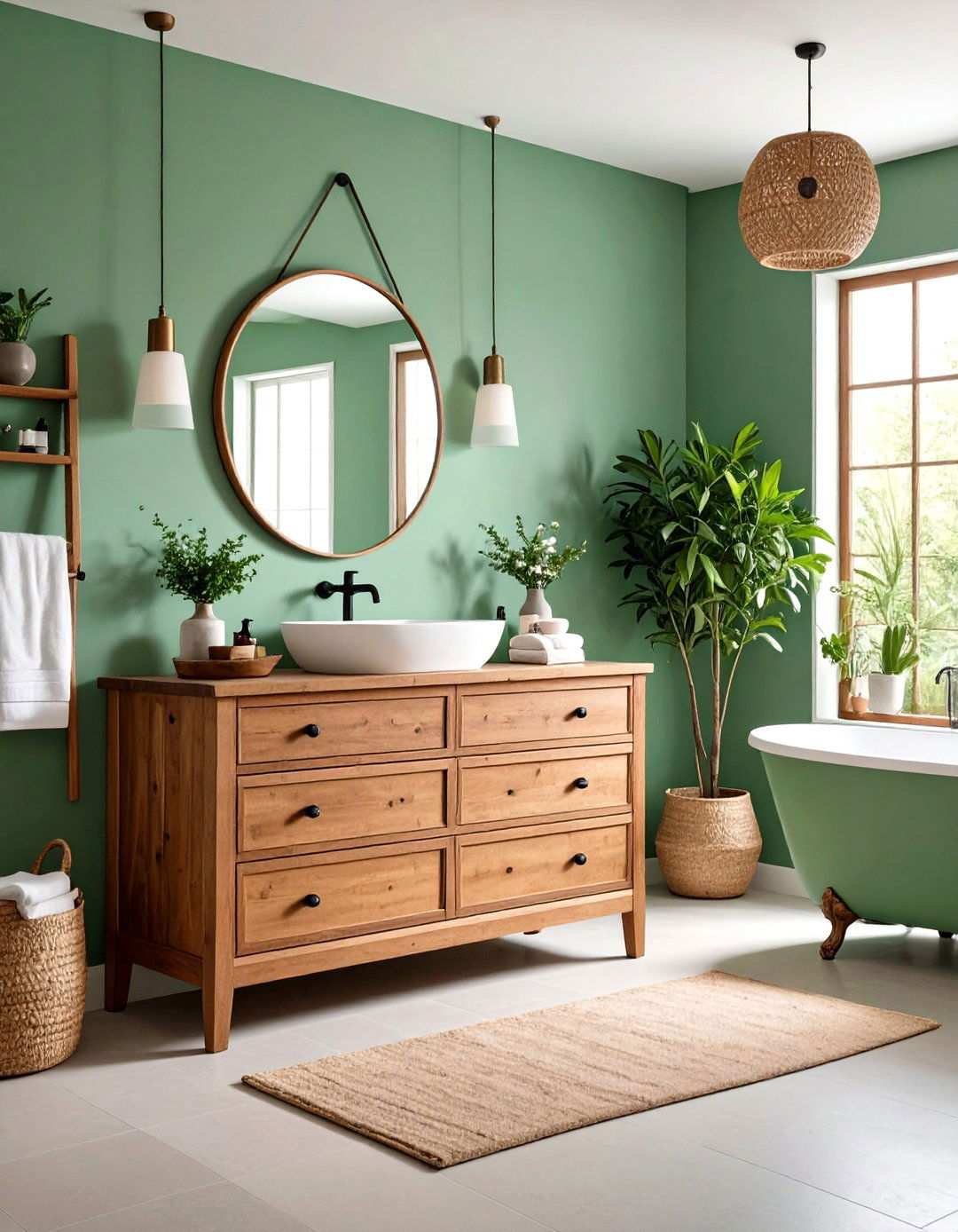 Antique Dresser Conversion with Modern Plumbing - 24 Small Bathroom Vanity Ideas
