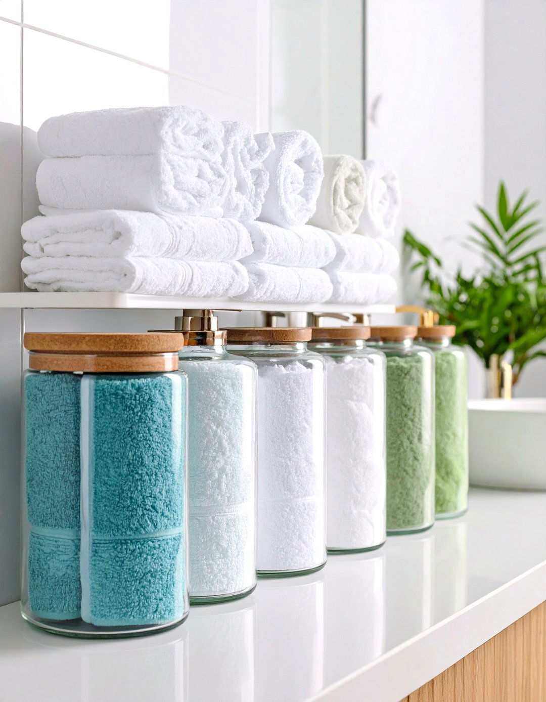Apothecary Jar Display - 24 Towel Display Ideas