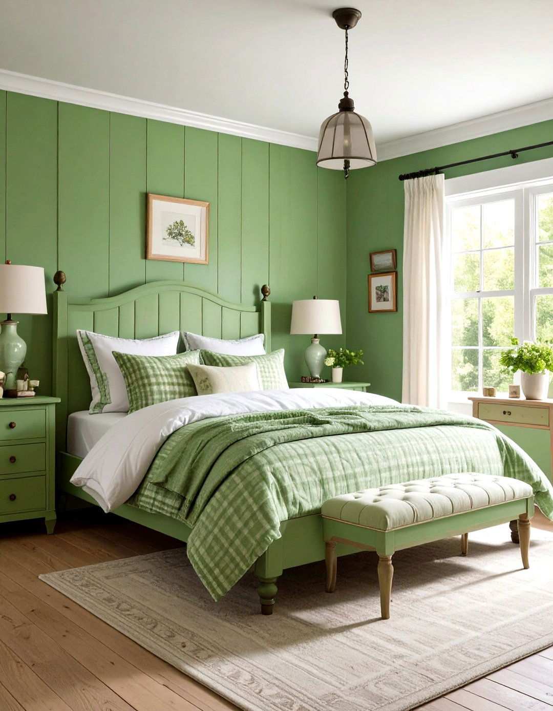 Apple Green Cottage Bedroom - 24 Light Green Bedroom Ideas