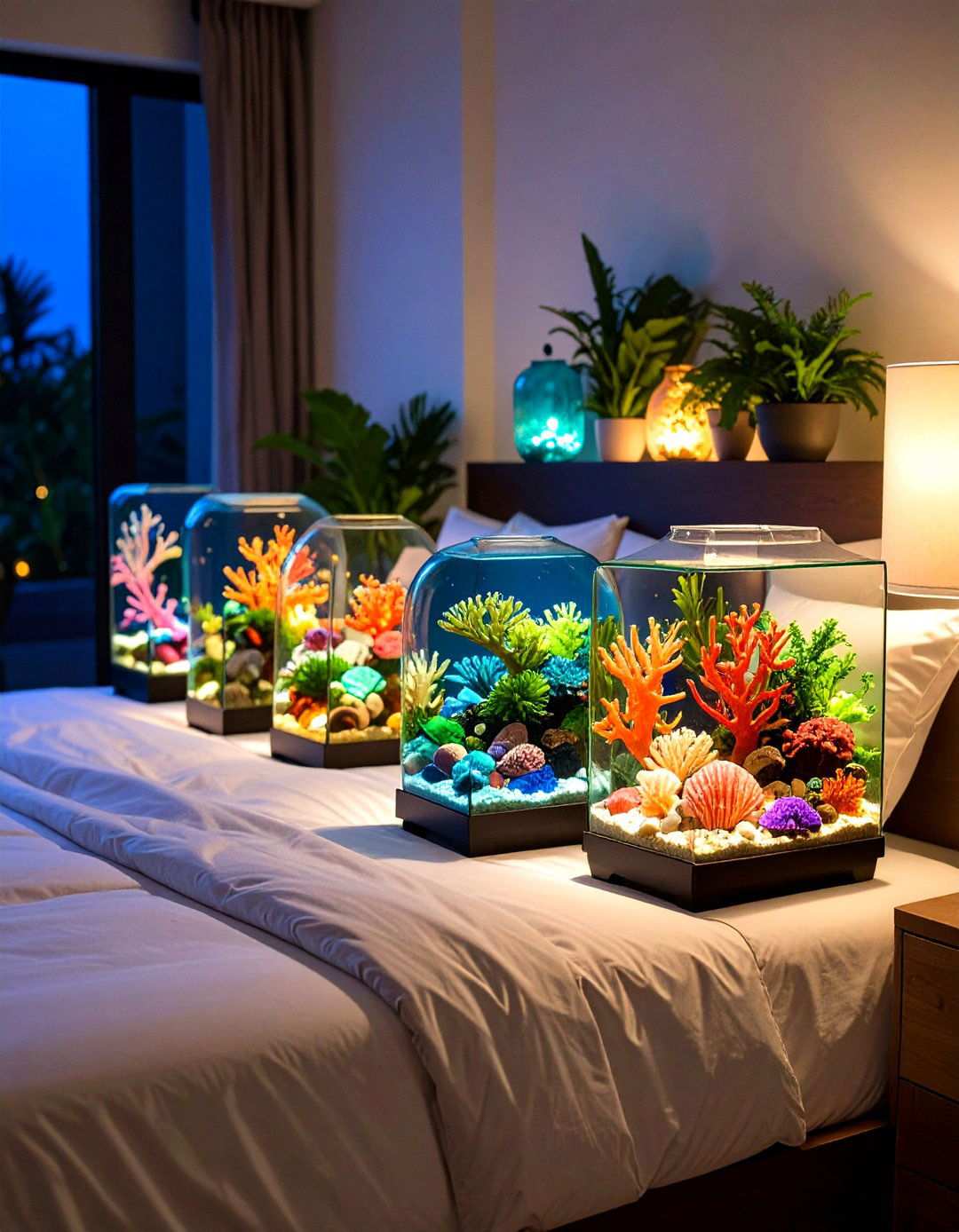 Aquarium Style Glass Accessories - 24 Mermaid Bedroom Ideas