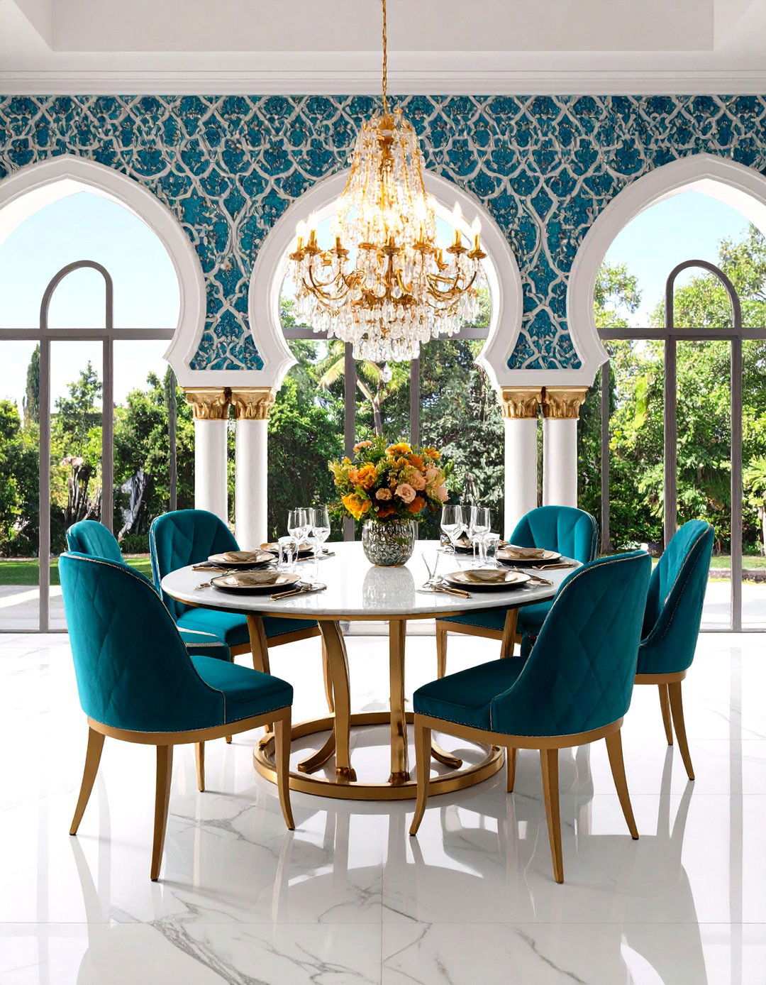 Arabesque Mosaic Patterns - 24 Marble Fireplace Ideas