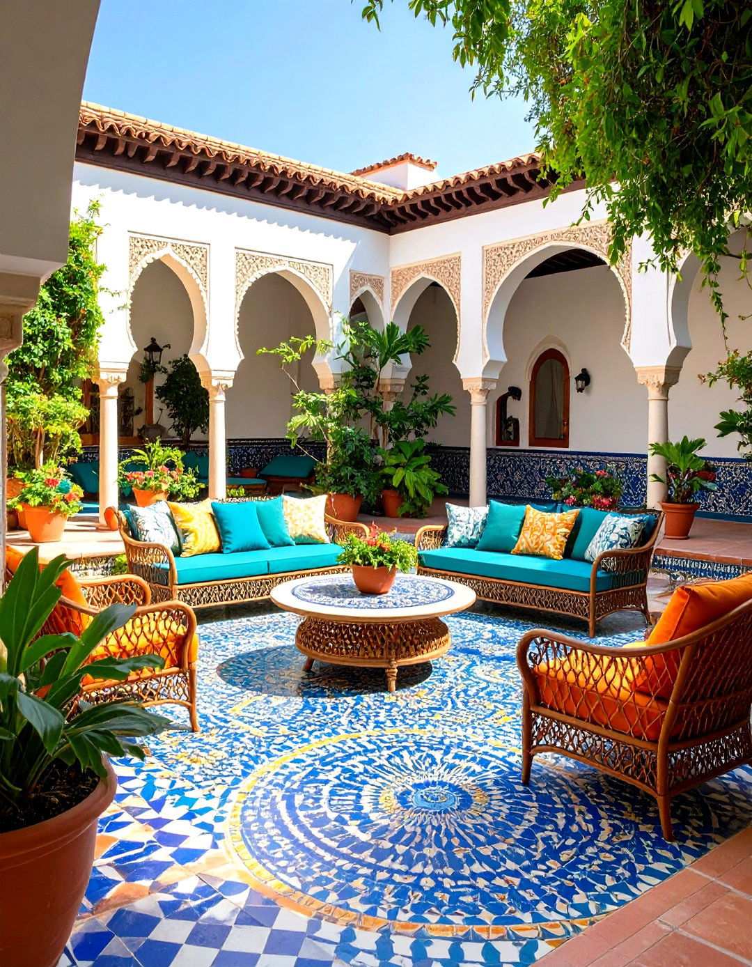 Arabesque Shaped Tiles - 24 patio tile ideas