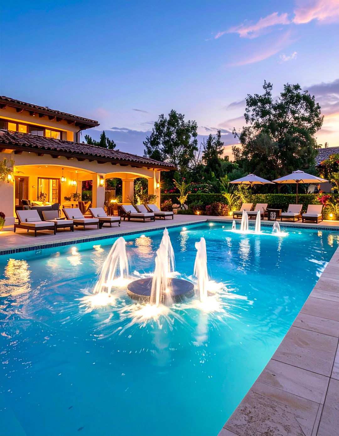 Architectural Integration Features - 24 Pool Fountain Ideas