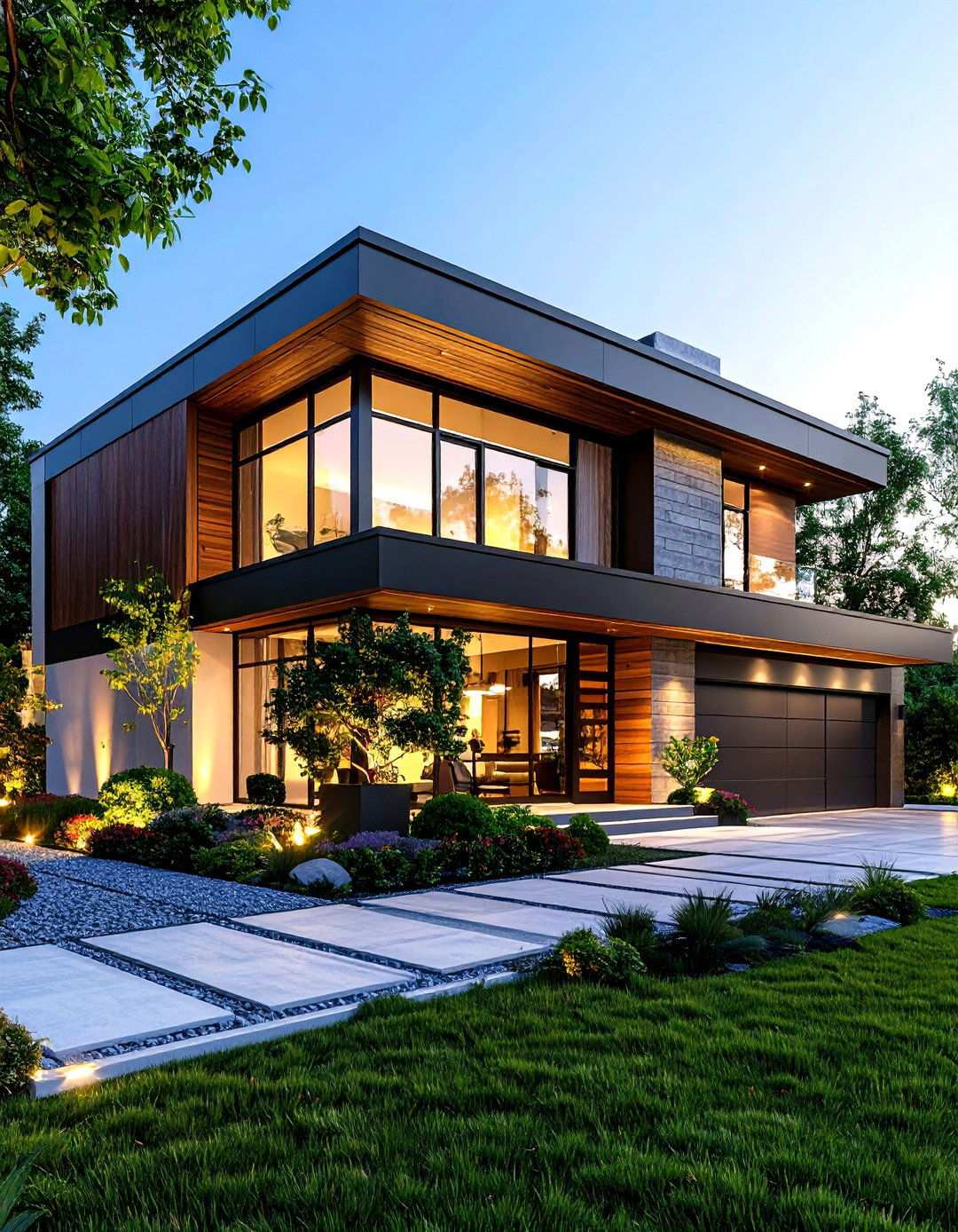 Architectural Metal Detail Integration - 24 Modern Siding Ideas for a Contemporary Home