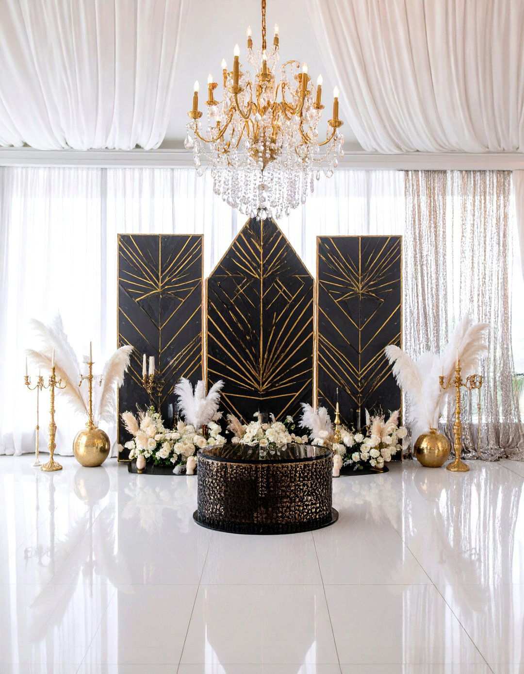 Art Deco Ceremony Backdrop - 24 Vintage Wedding Ideas