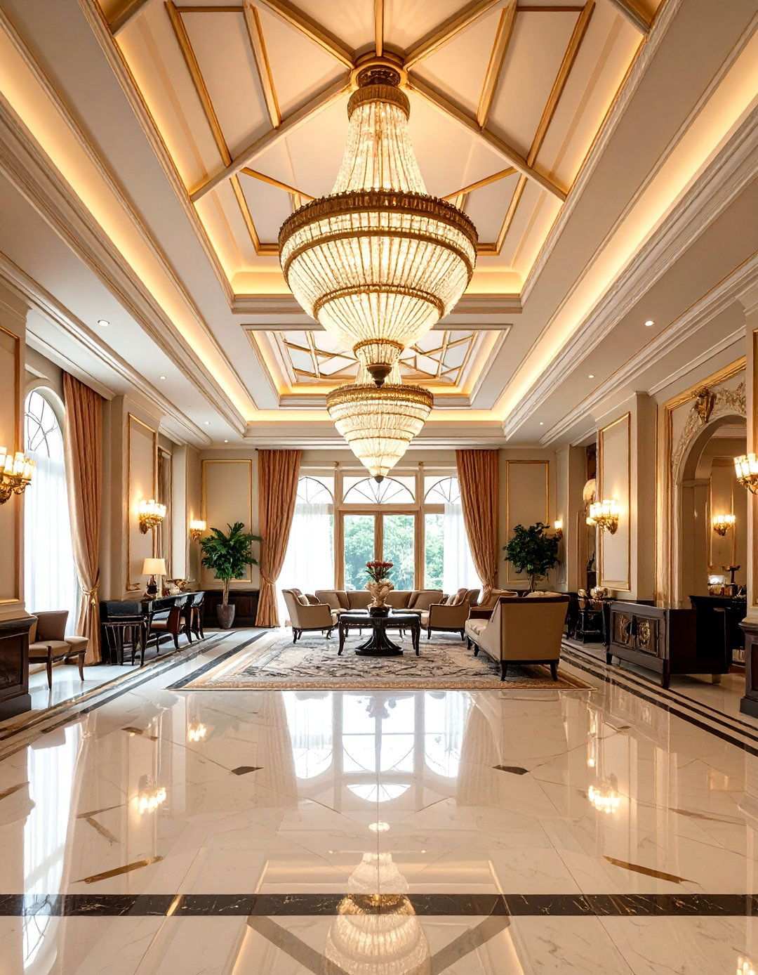 Art Deco Geometric Tray Ceiling - 24 tray ceiling ideas
