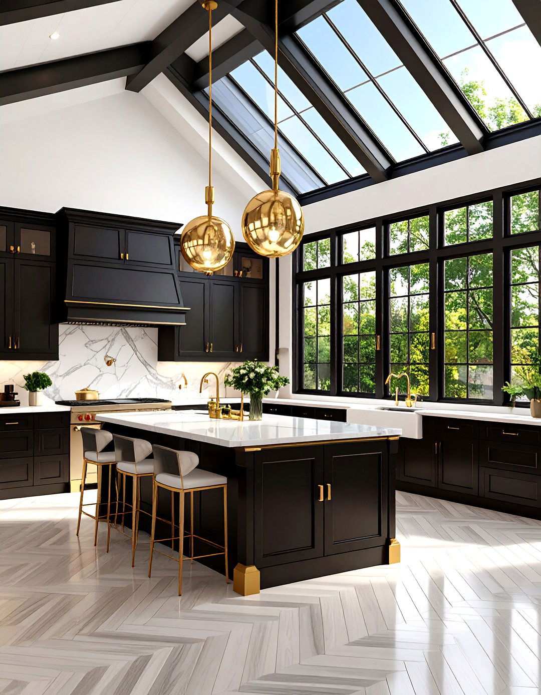 Art Deco Glamour Kitchen Sunroom - 24 Sunroom Kitchen Ideas