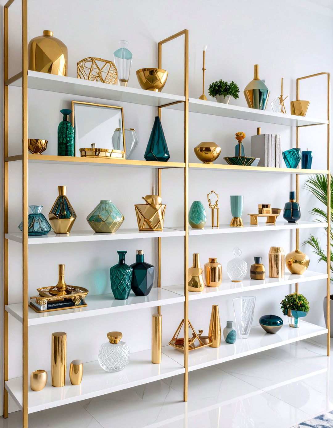 Art Deco Glamour Living Room - 24 Shelf Decor Ideas