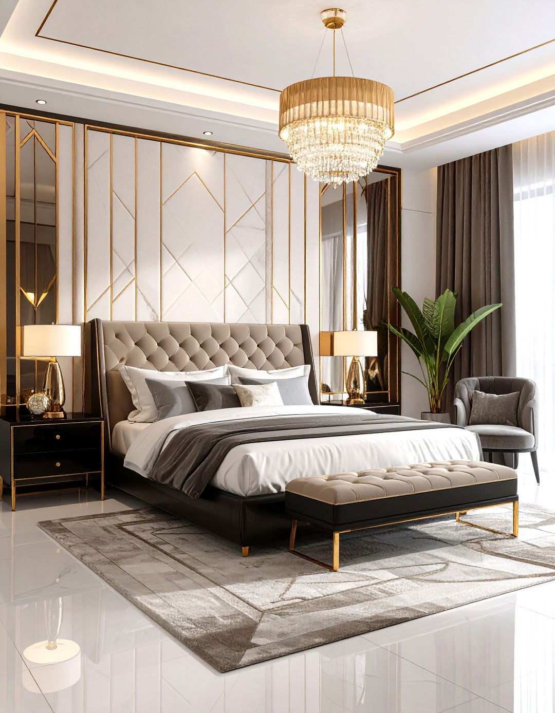 Art Deco Inspired Bedroom Theme - 24 Red and Black Bedroom Ideas