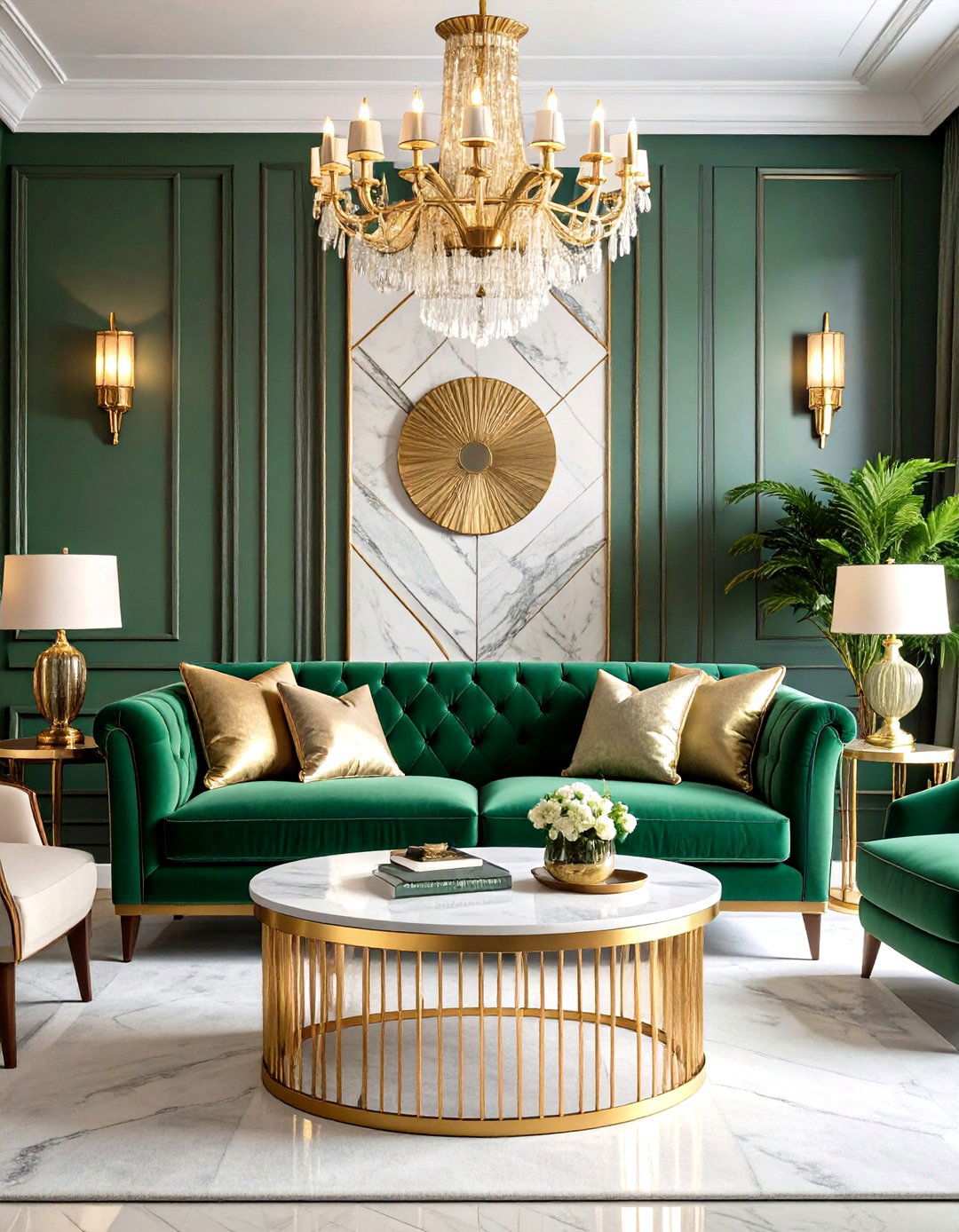 Art Deco Inspired Living Room - 24 Men's Living Room Ideas