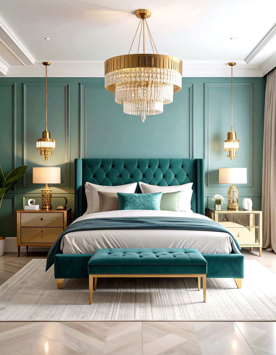 Art Deco Inspired Luxury Bedroom Design - 24 Luxury Interior Design Ideas