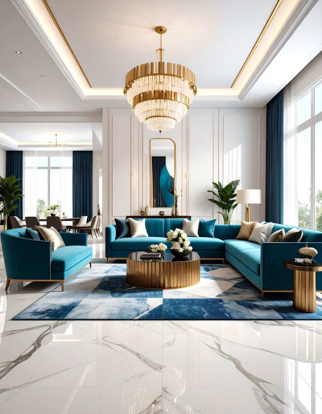 Art Deco Inspired Marble Design - 24 Marble Fireplace Ideas