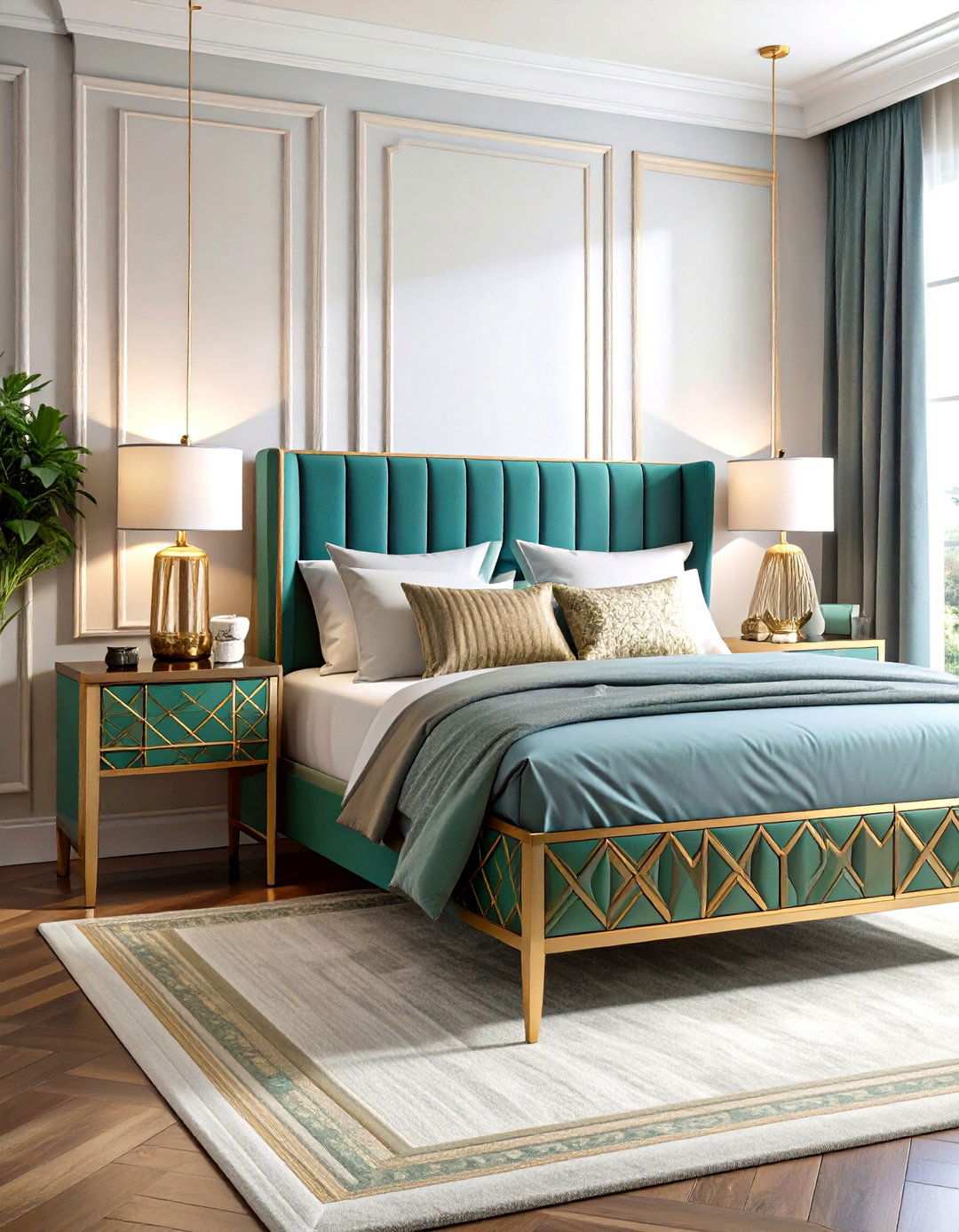 Art Deco Inspired Nightstand - 24 Nightstand Ideas