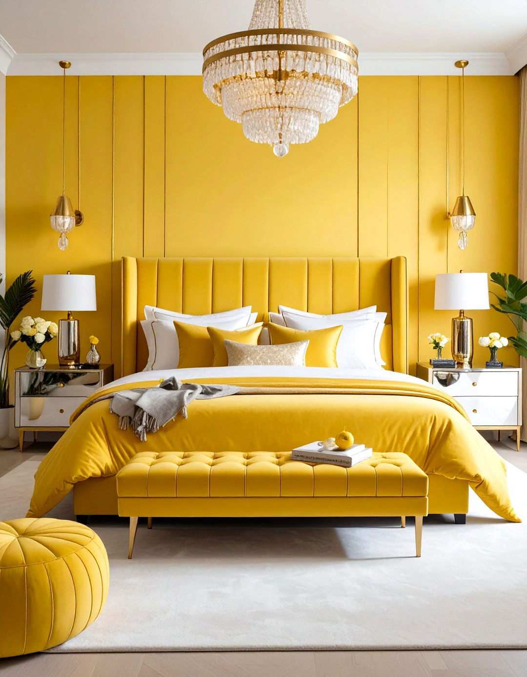 Art Deco Lemon Glamour Suite - 24 Lemon Bedroom Ideas