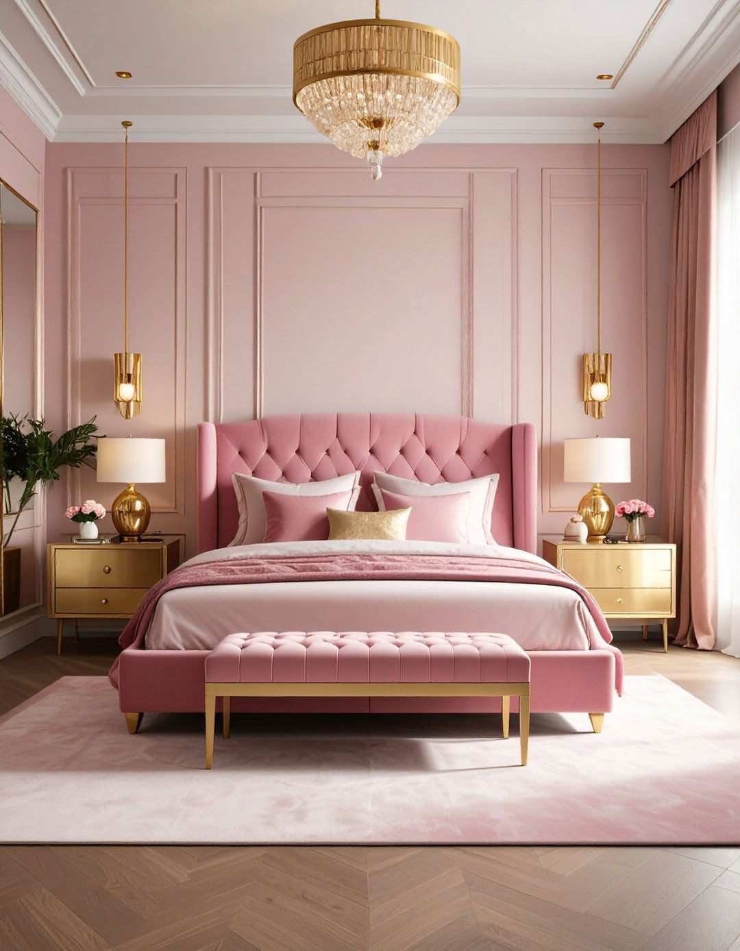 Art Deco Pink Glamour Revival - 24 Pink Bedroom Ideas