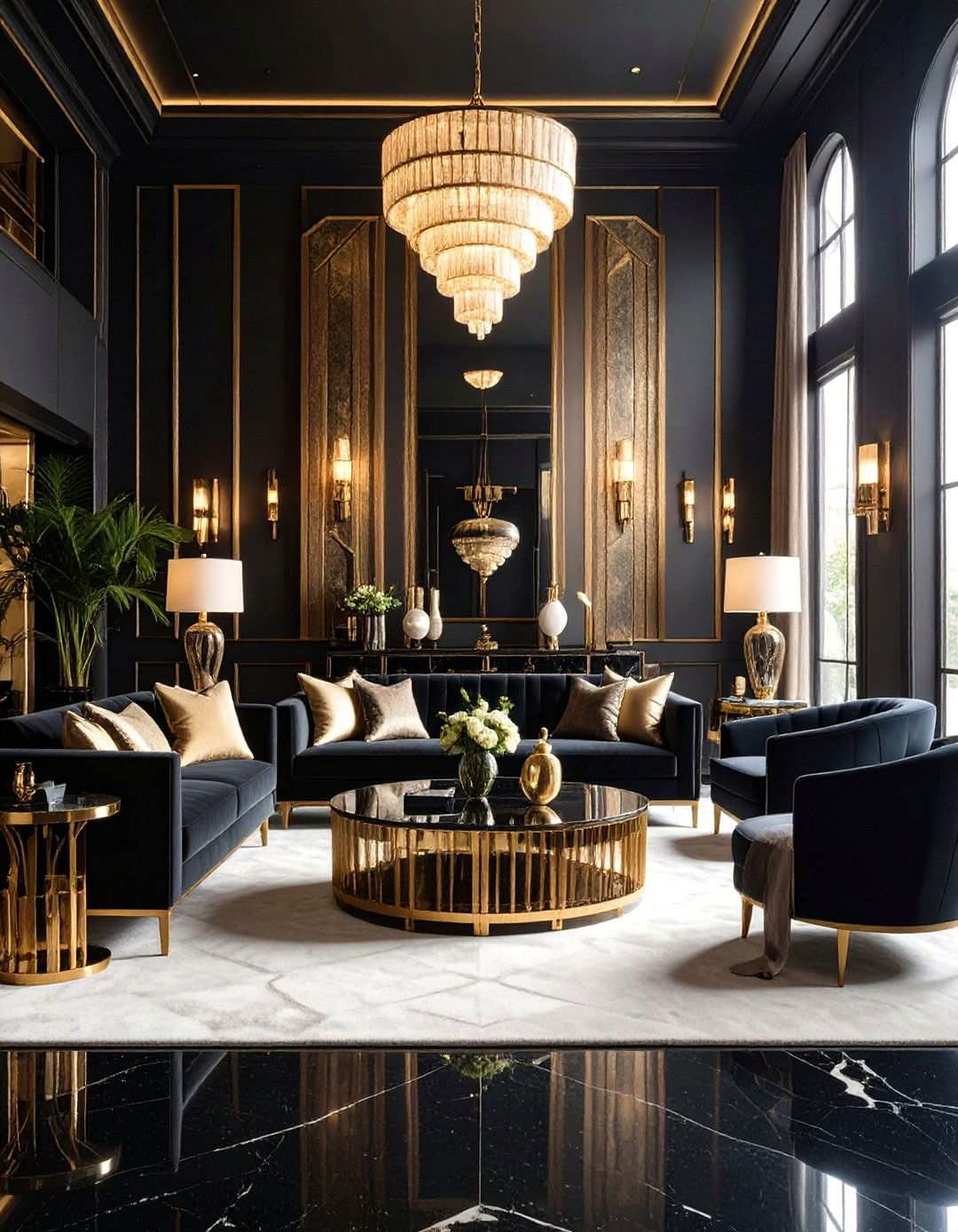 Art Deco Royal Living Room - 24 Royal Living Room Design Ideas