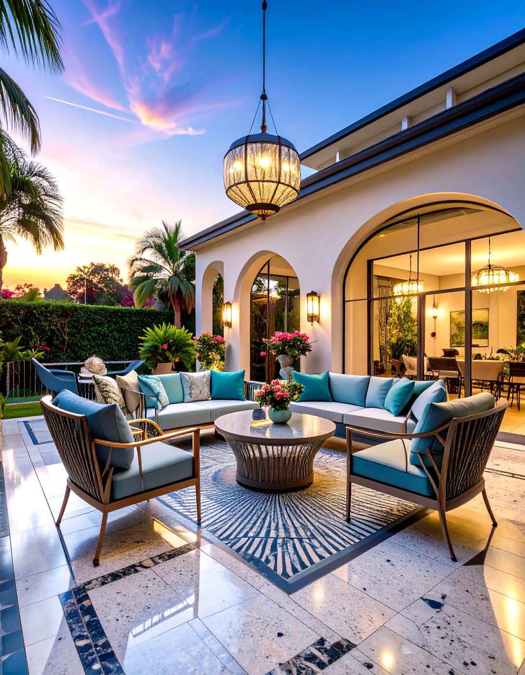 Art Deco Veranda with Geometric Patterns - 24 Veranda Ideas