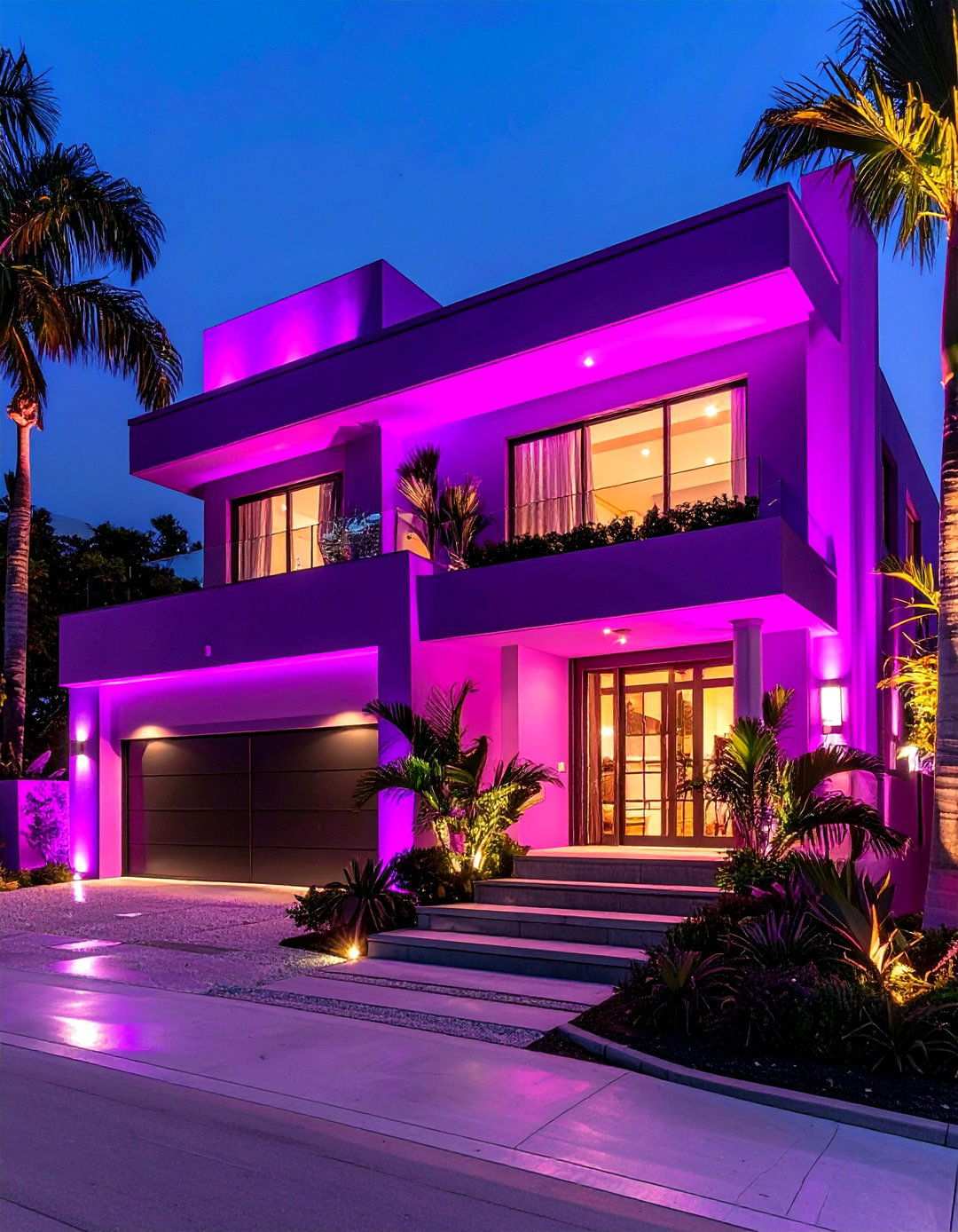 Art Deco Violet Statement - 24 Purple House Exterior Ideas