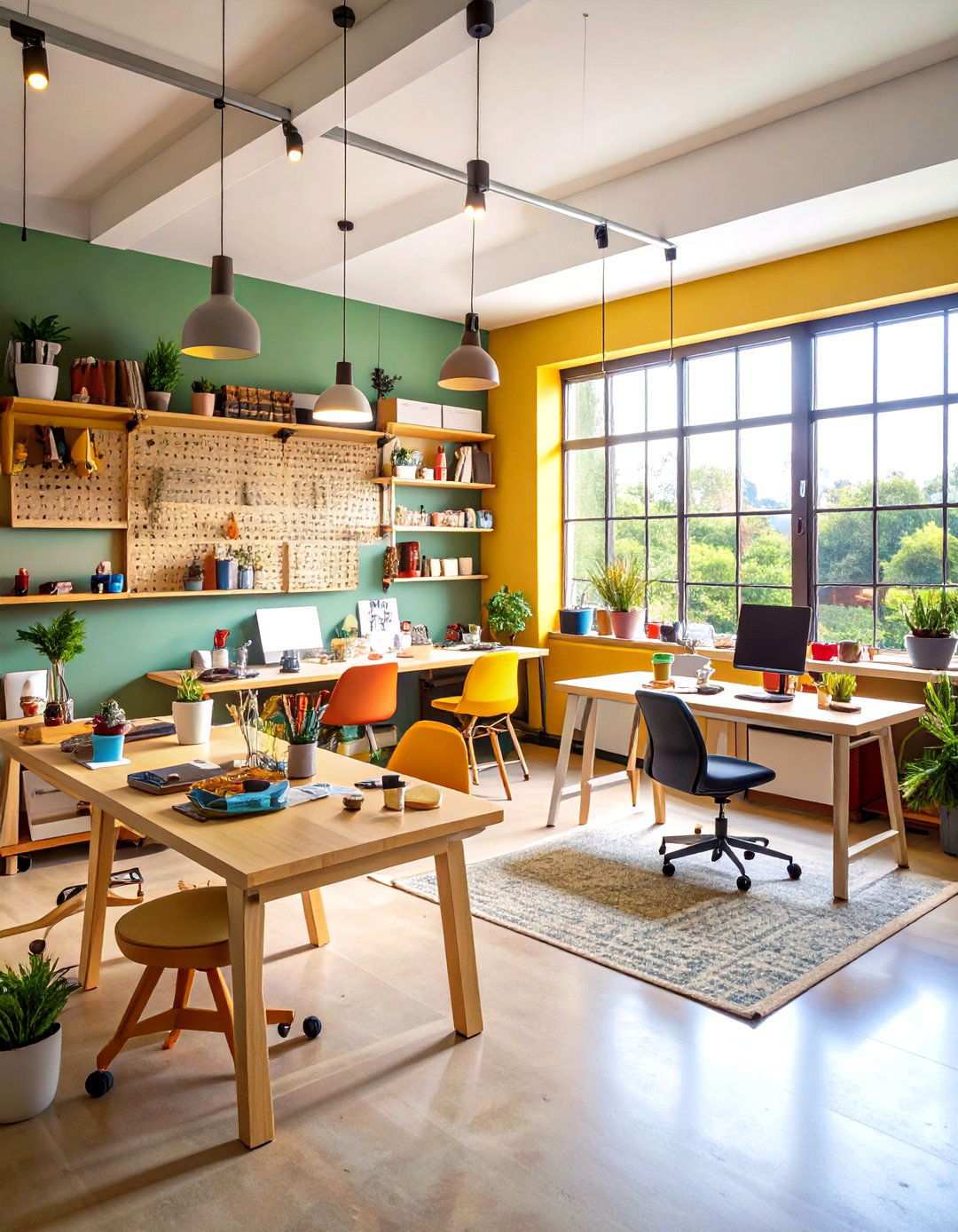 Art Studio Home Office with Creative Storage Solutions - 24 Small Home Office Ideas