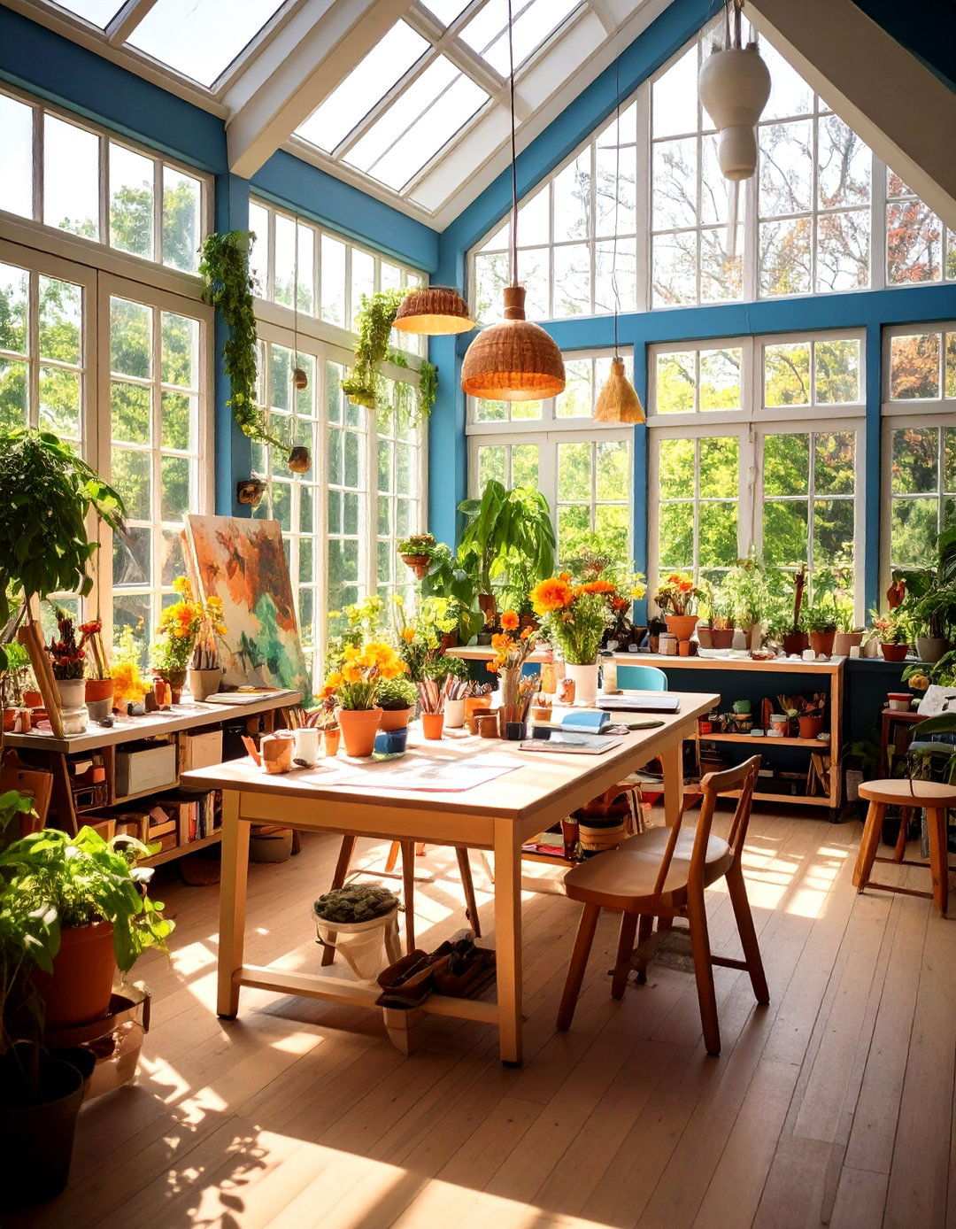 Art Studio Sunroom Office - 24 Sunroom Office Ideas