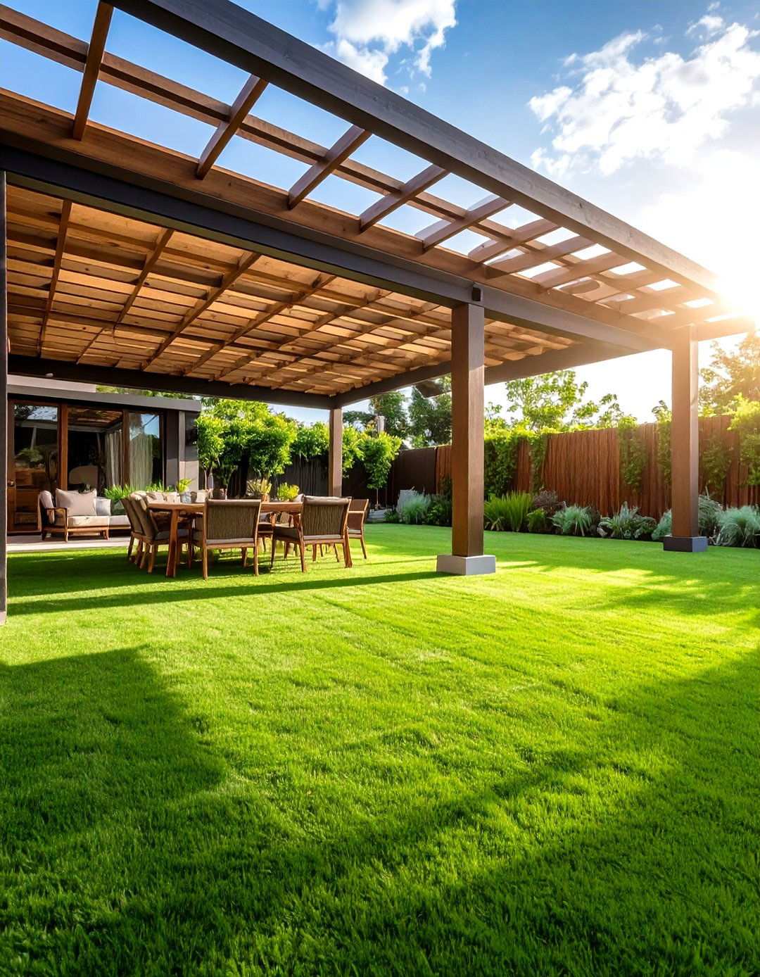 Artificial Grass Pergola Surfaces - 24 Pergola Flooring Ideas