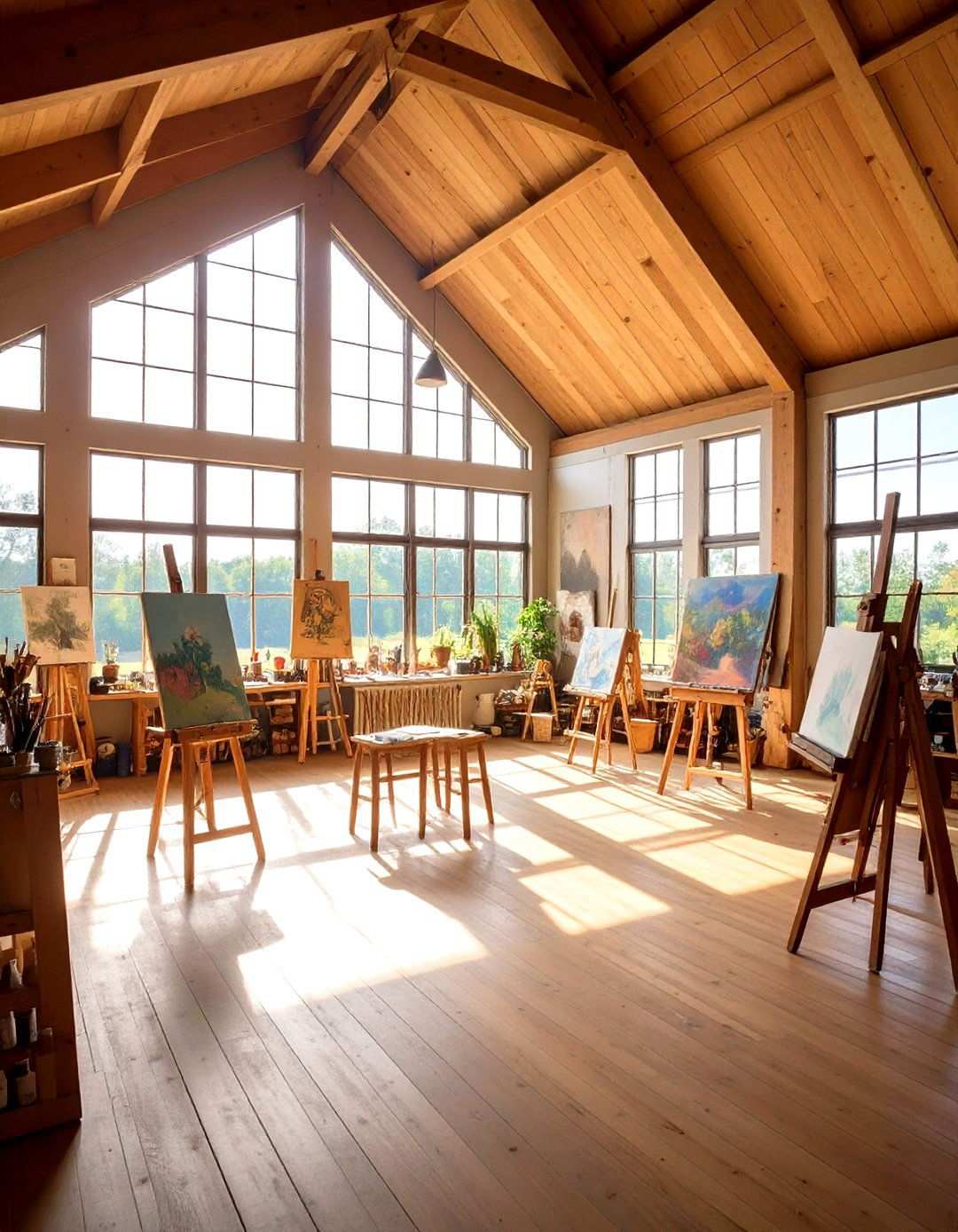 Artist Studio Pole Barn Gallery - 24 Pole Barn Interior Ideas