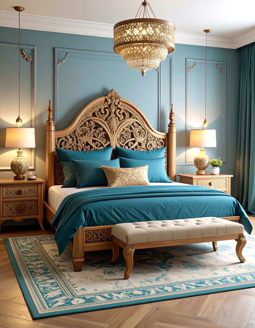 Artistic Carving Viking Bedroom - 24 Viking Bedroom Ideas